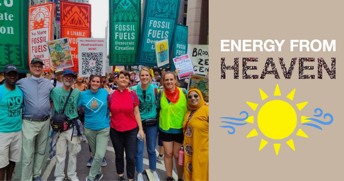 Earth Day Human Banner: "Energy From Heaven" · Indivisible San Francisco