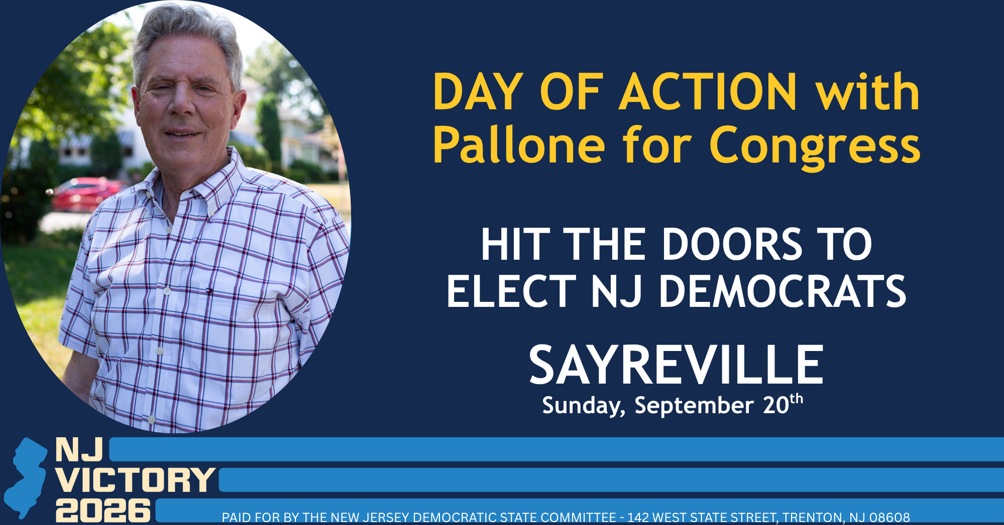 Weekend of Action with Congressman Frank Pallone: Hit the Doors to Elect NJ Democrats in SAYREVILLE image