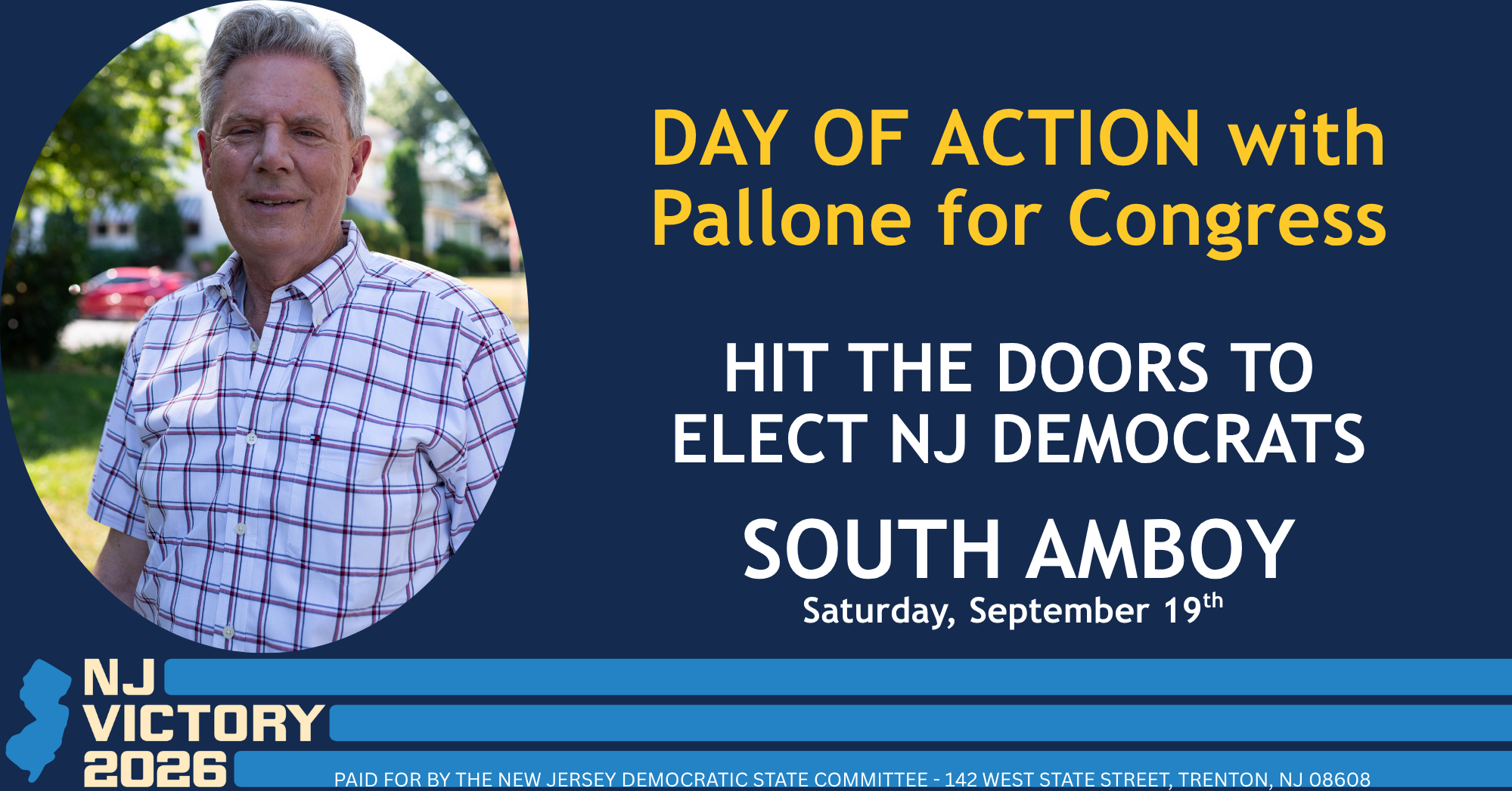 Weekend of Action For Congressman Frank Pallone: Knock Doors in South Amboy for New Jersey Democrats image