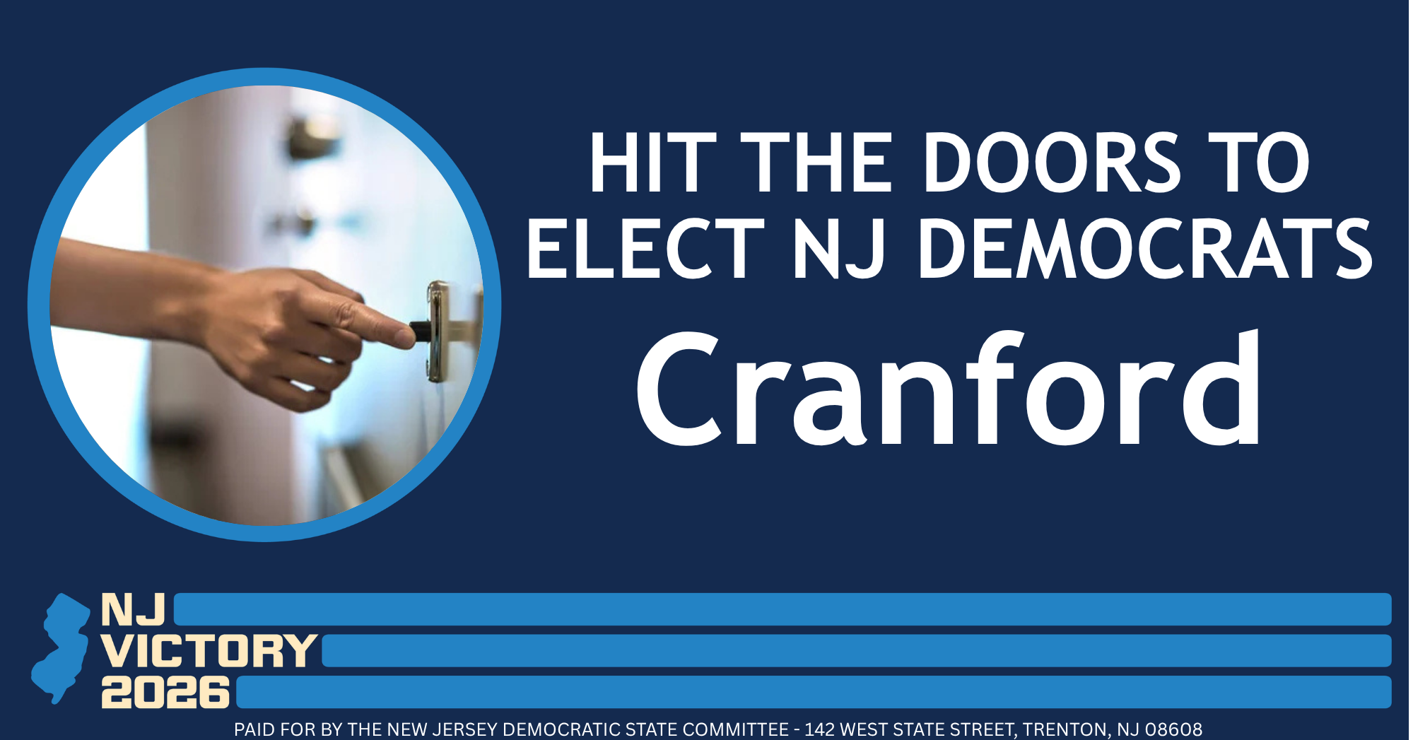 Knock Doors in Cranford for New Jersey Democrats image
