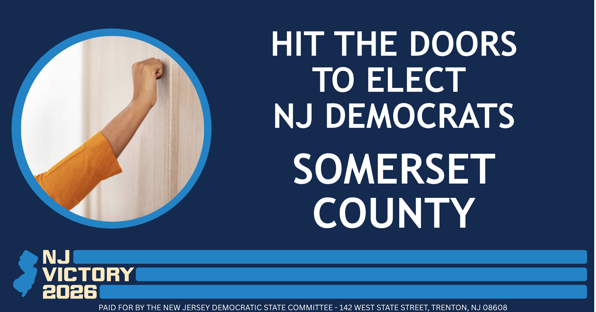 Knock Doors in SOMERSET County for New Jersey Democrats image