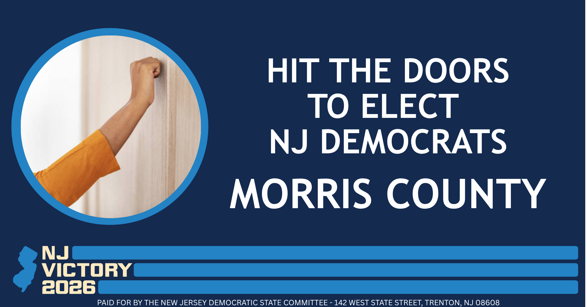 Knock Doors in MORRIS County for New Jersey Democrats image