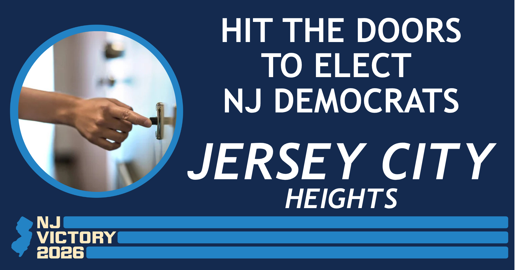 Hit the Doors to Elect NJ Democrats in Jersey City (Heights) image