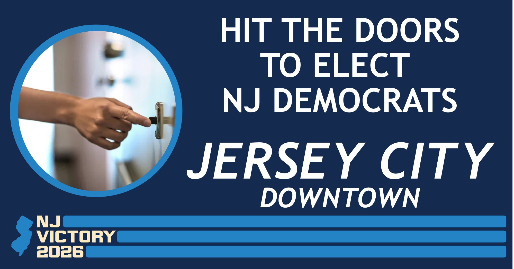 Hit the Doors to Elect NJ Democrats in Jersey City (Downtown) image
