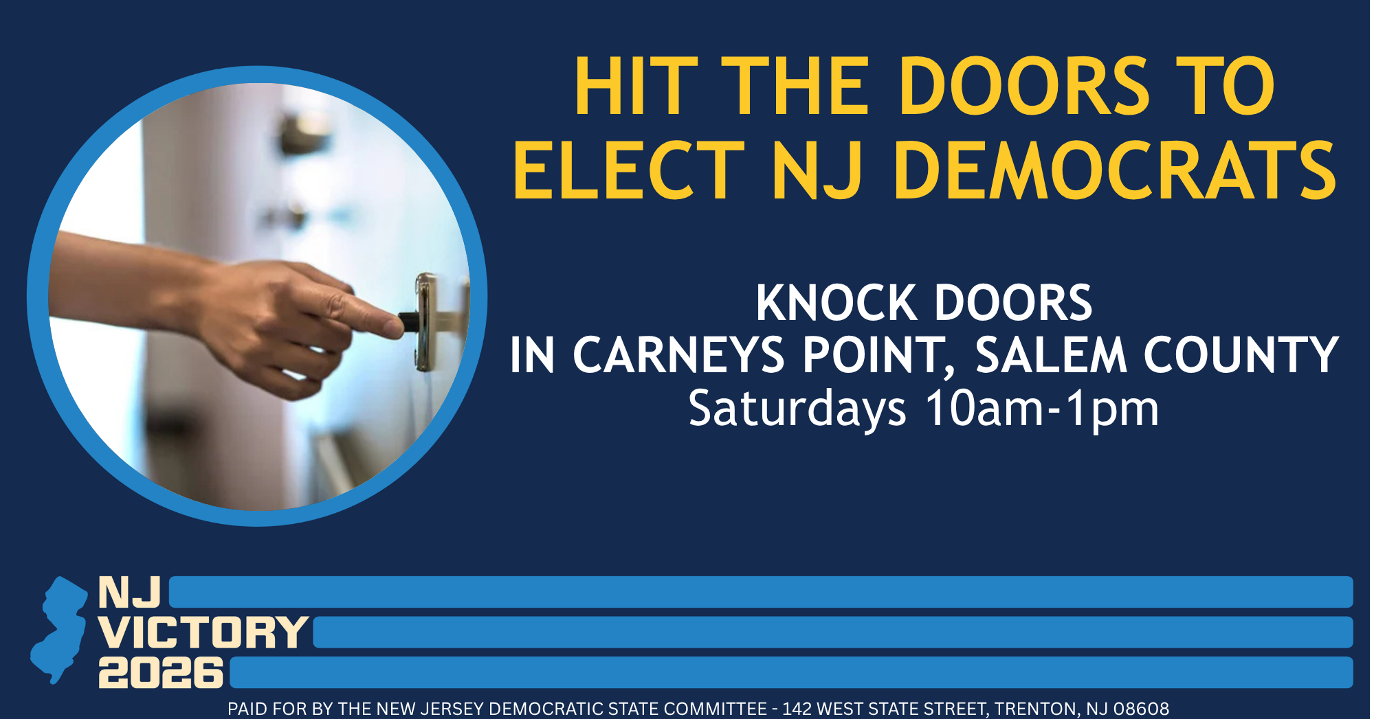 Knock Doors in Carneys Point to Elect New Jersey Democrats image
