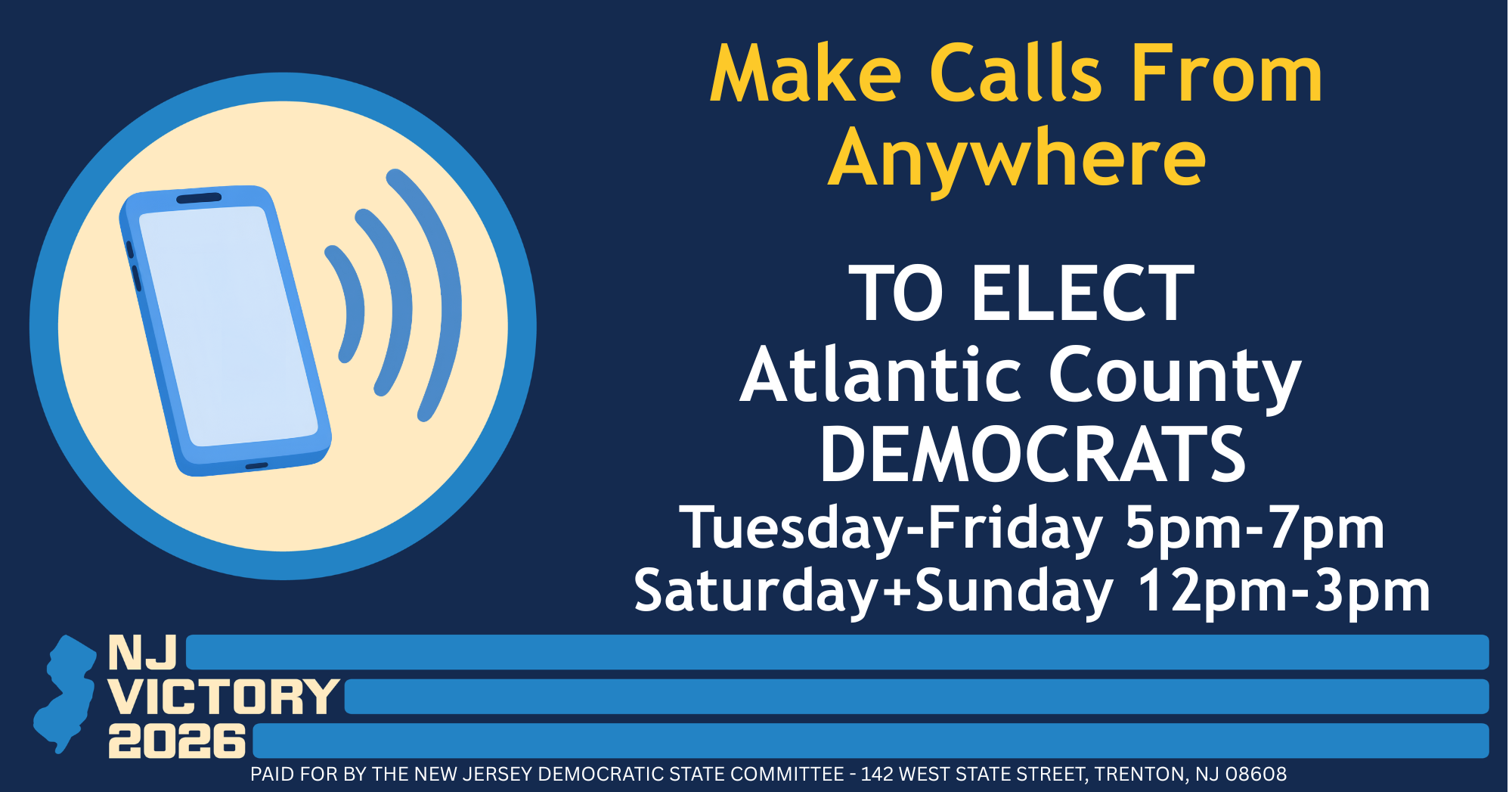 Make Calls to Elect Atlantic County Democrats image