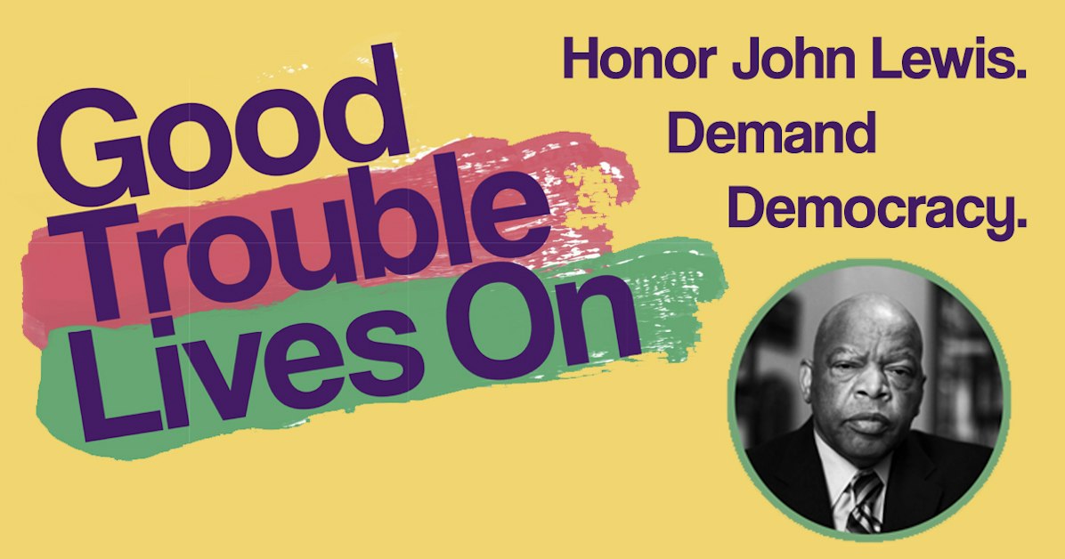 Good Trouble Lives On: Write to Voters in Key Districts · Blue Turn Indivisible