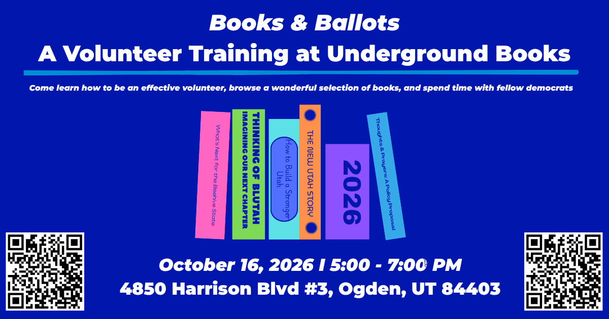 Books & Ballots, A Volunteer Training at Underground Books Oct 16th