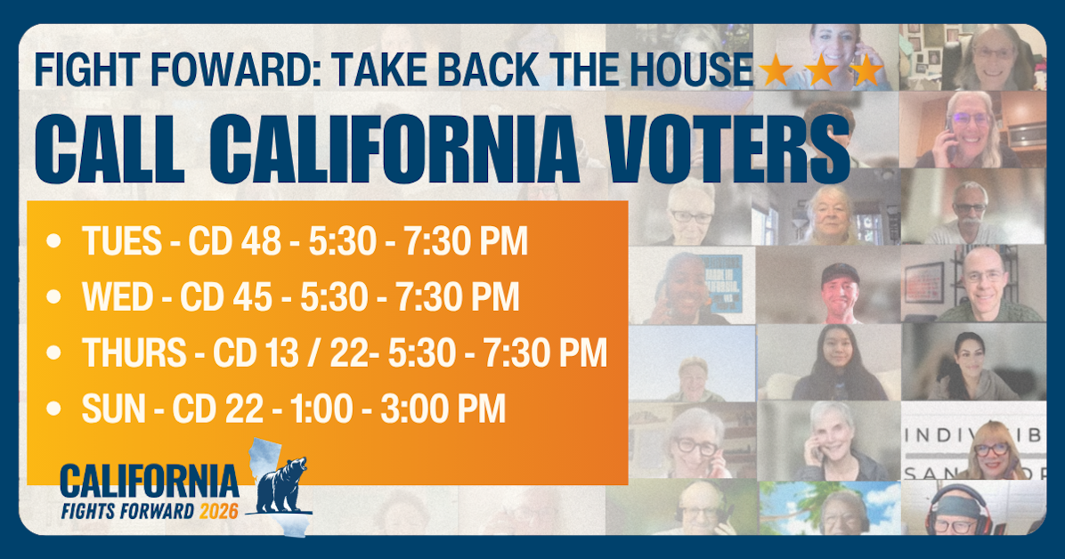 Take Back the House Phonebanks · California Democratic Party