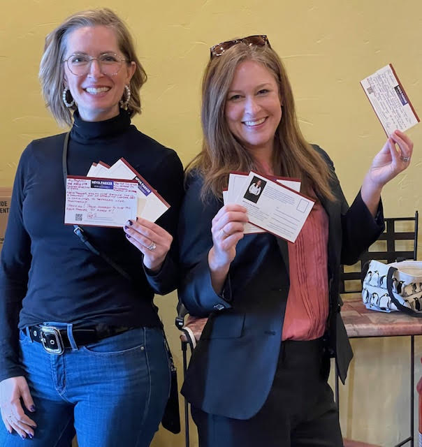 Postcards for Neva parker organized by Indivisible Auburn CA
