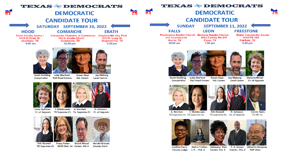 Democratic Candidates Tour · Texas SD22