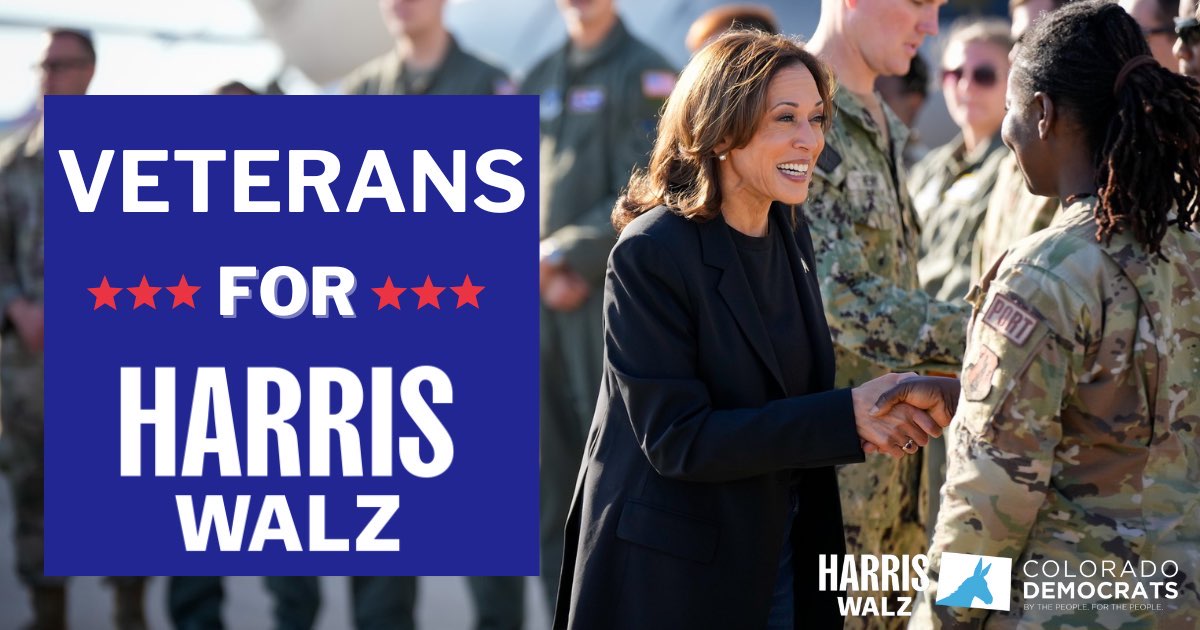 Join the Harris Walz Campaign in Colorado Springs to Get Out the Vote for with Veterans and Military Families! 

All are welcome!!