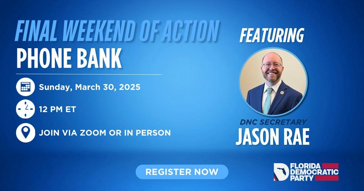 Weekend of Action Phone Bank for CD-01 & CD-06 with DNC Secretary Jason ...