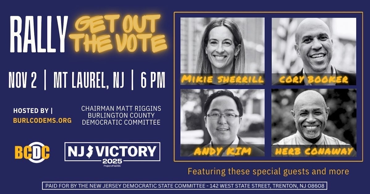 Burlington County Get Out The Vote Rally with Mikie Sherrill and ...