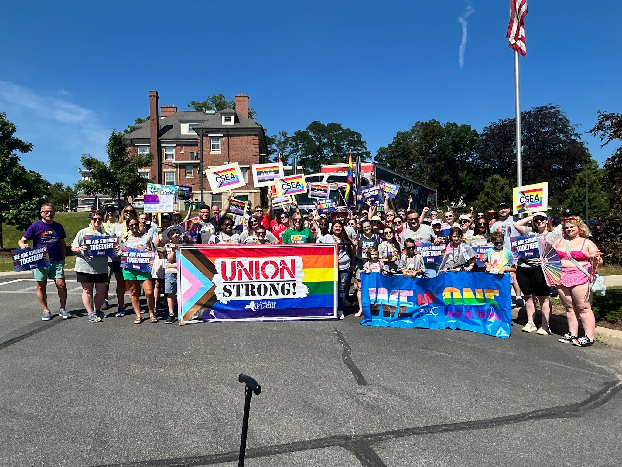 March w/ the Labor Council/NYSUT in the Rochester Pride Parade!