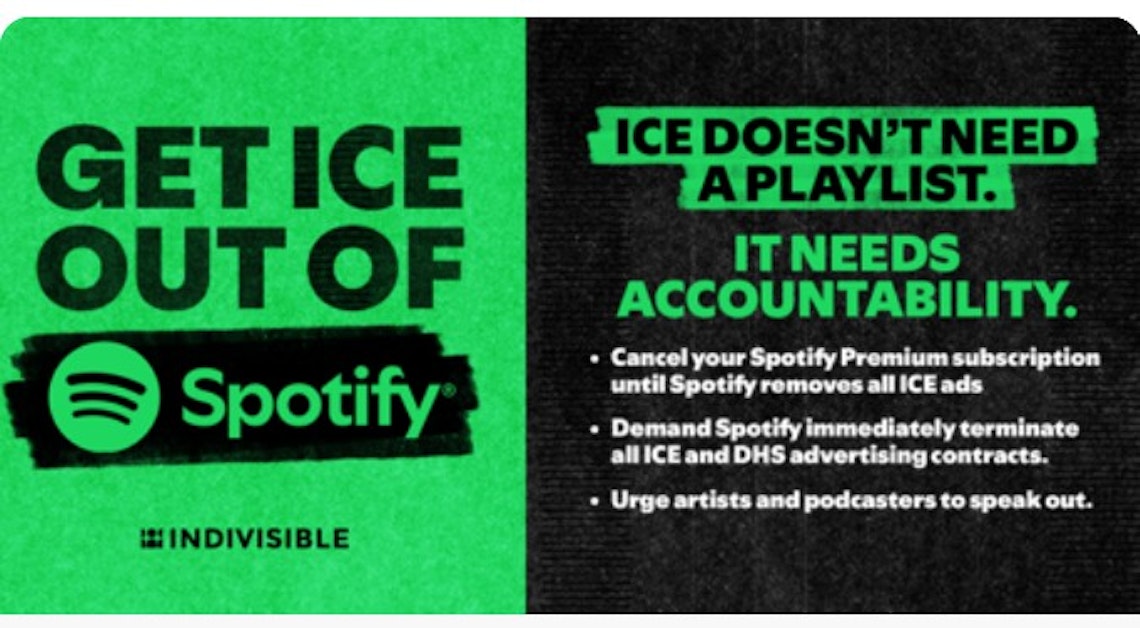 Spotify is Running ICE Recruitment Ads. We're Canceling our Subscriptions  until they Stop. · Mobilize