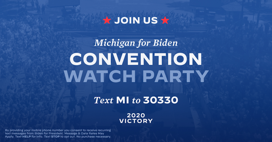 Warren Michigan Virtual Watch Party Day 1 Joe Biden For President